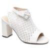 Дамски летни перфорирани сандали 596 33 бели Jose Simon