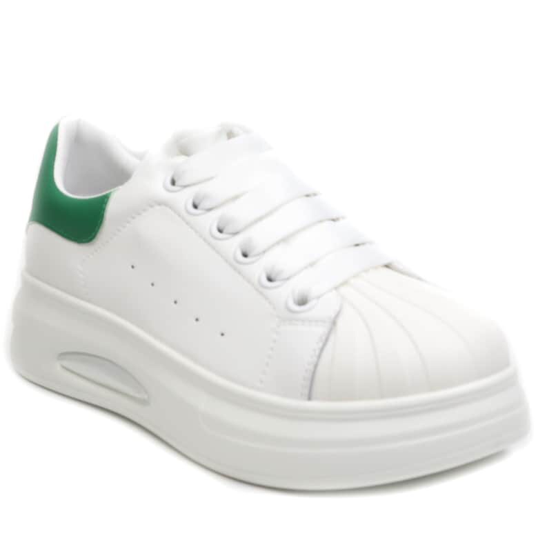 Дамски маратонки T2653 БЯЛО/ЗЕЛЕНО FRANCO GERARDO