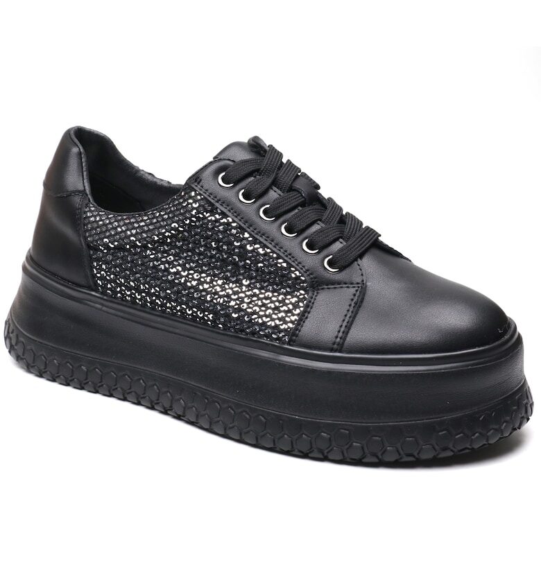 Дамски маратонки W1W140022A 01 Z черни PASS Collection