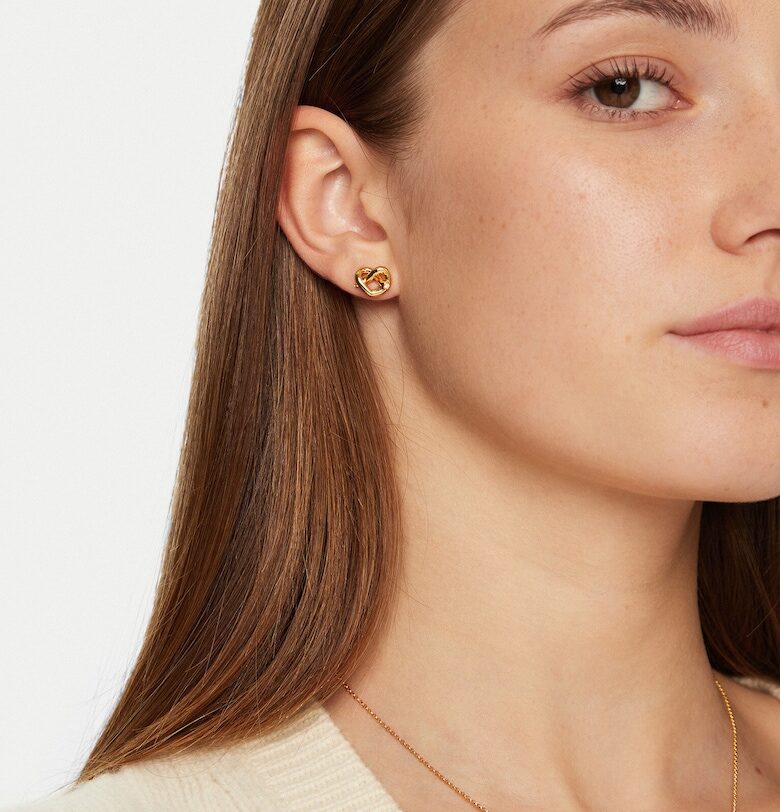 Дамски обеци -  златист KATE SPADE