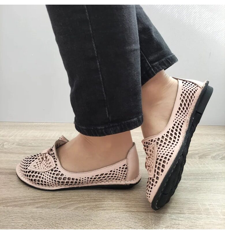 Дамски обувки  6670-21 - перфорирани - розов DOGATI