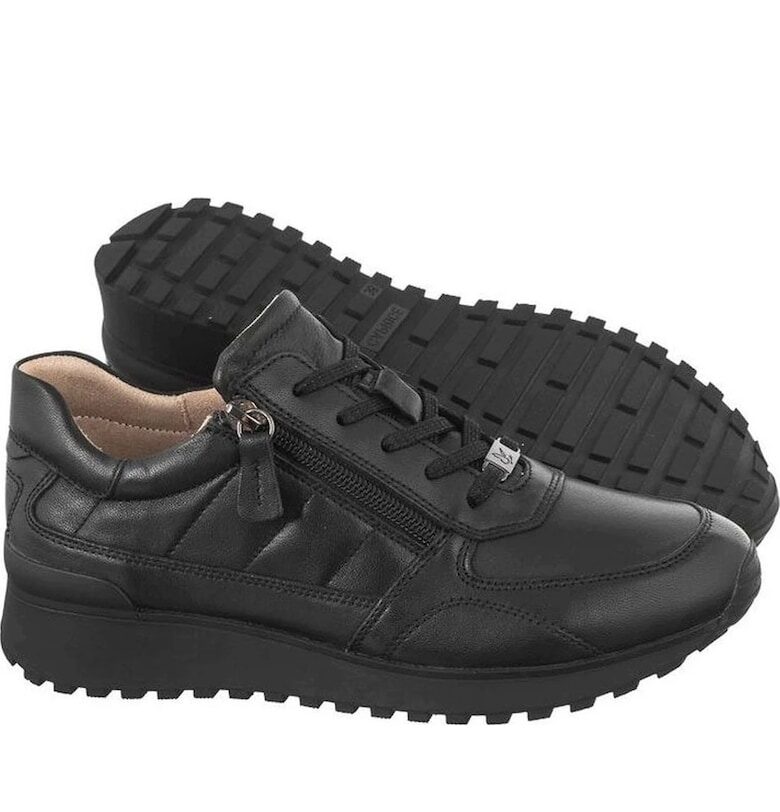 Дамски обувки за тенис 9-23701-41-03F -  Естествена кожа - Черни Caprice