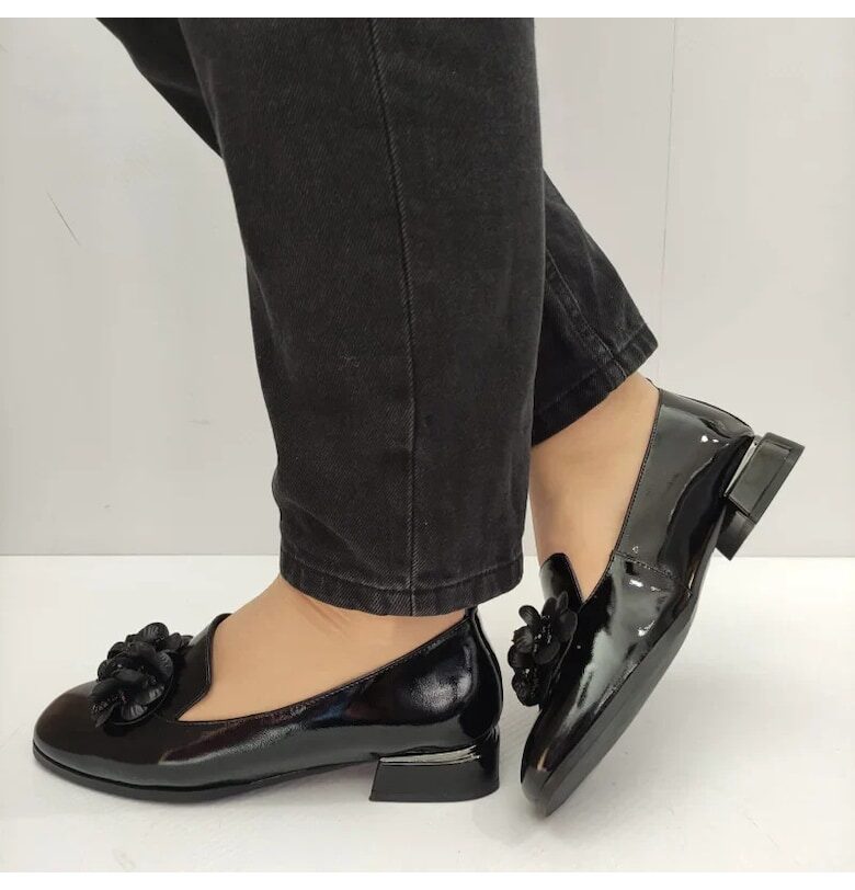 Дамски обувки  H5215-3426 - Елегантни Черни лак - Черно Feeling