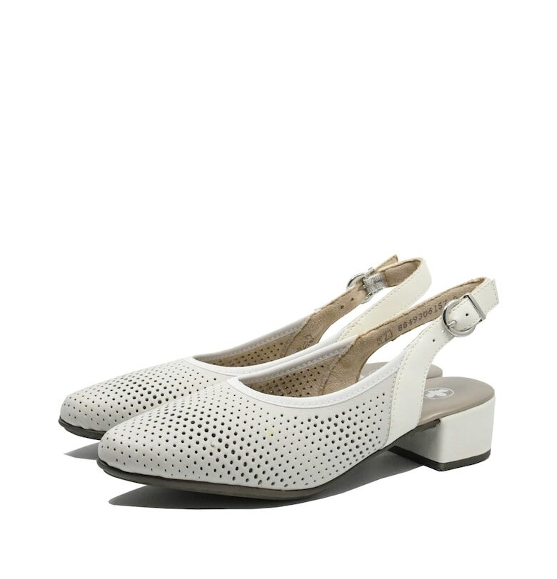 Дамски обувки -  естествена кожа - бели Rieker