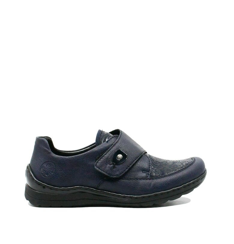 Дамски обувки  тъмносини - с ниска подметка Rieker