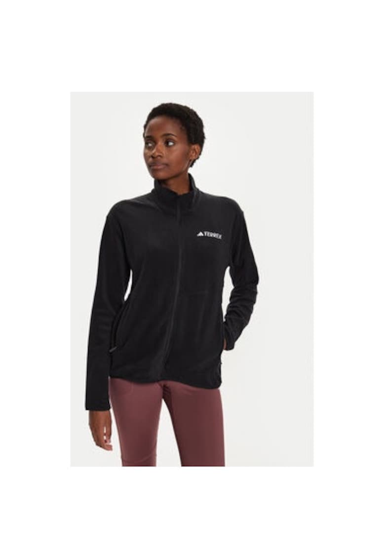 Дамски полар - 303973032 - Рециклиран полиестер - Черен - Черен adidas