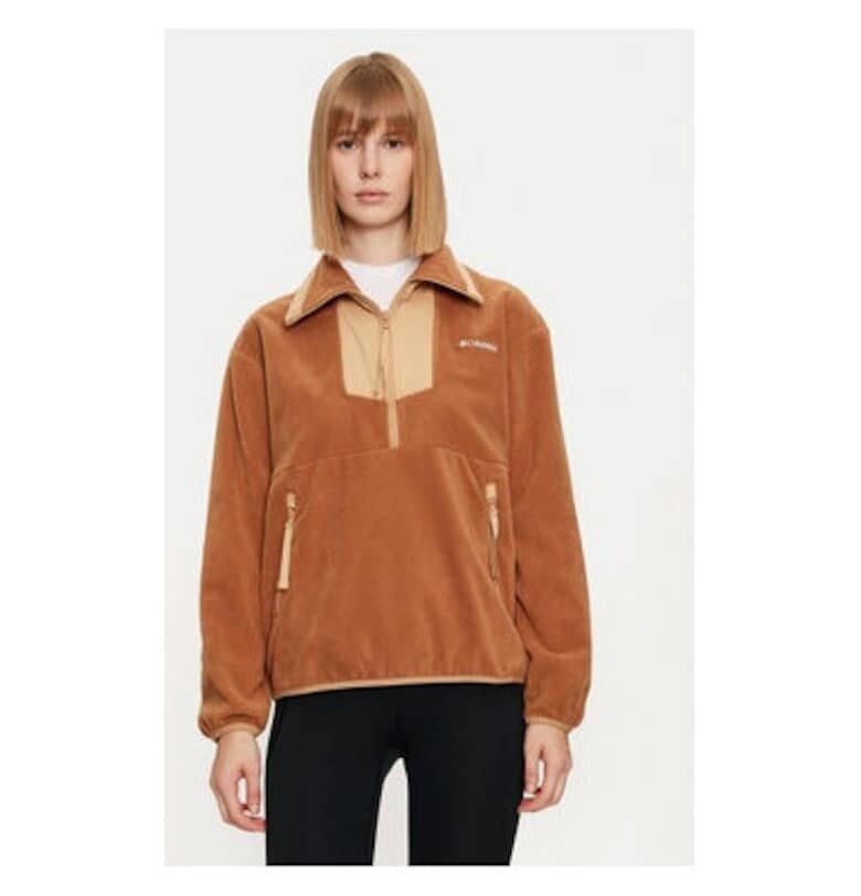 Дамски полар -  303982324 - Рециклиран полиестер - Кафяв - Кафяв Columbia