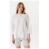 Дамски пуловер  115GD10CT - Памук/Лен - Бял - Бял United Colors of Benetton