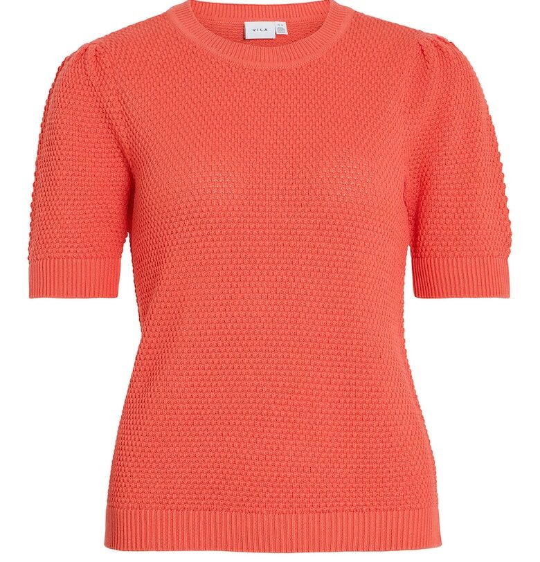 Дамски пуловер  14084421 - Органичен памук/Памук - Розов - Розово Vila