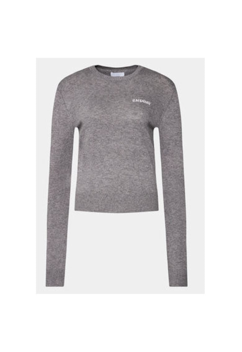 Дамски пуловер - 2-ри ден - 304005183 - Вискоза/Найлон - Сив - Сив 2ndday