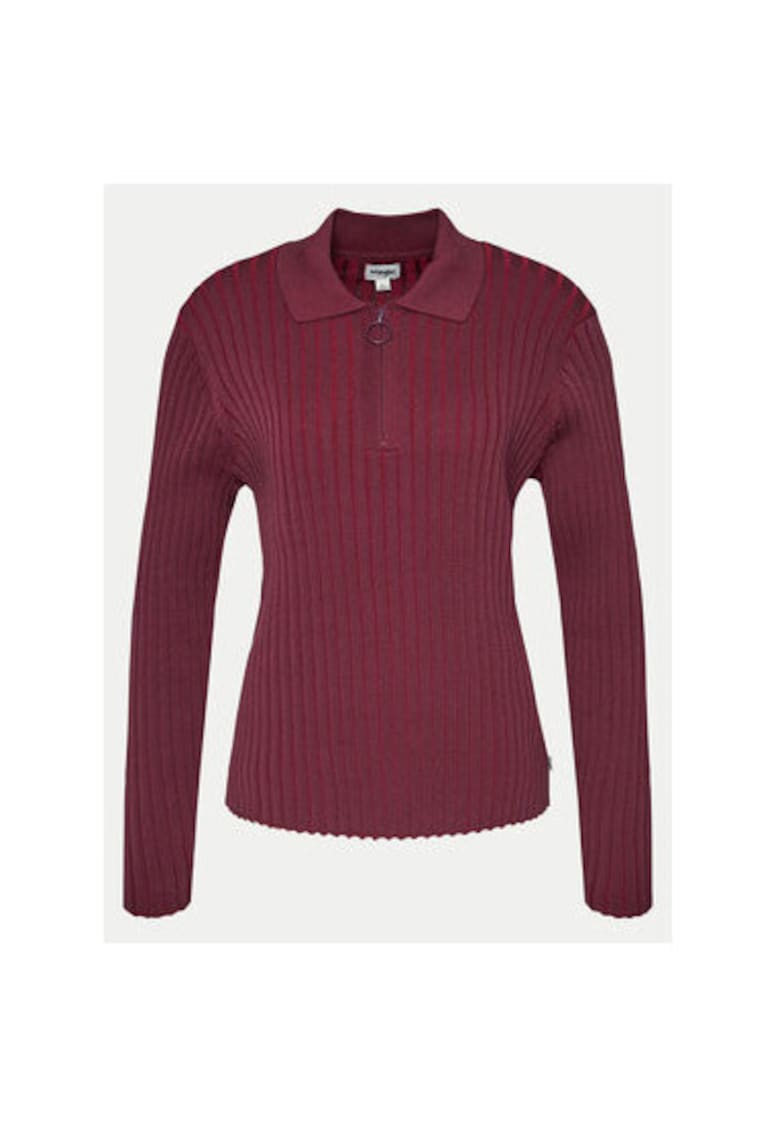 Дамски пуловер 206656 - Полиестер/Вискоза - Лилав - Лилав Wrangler