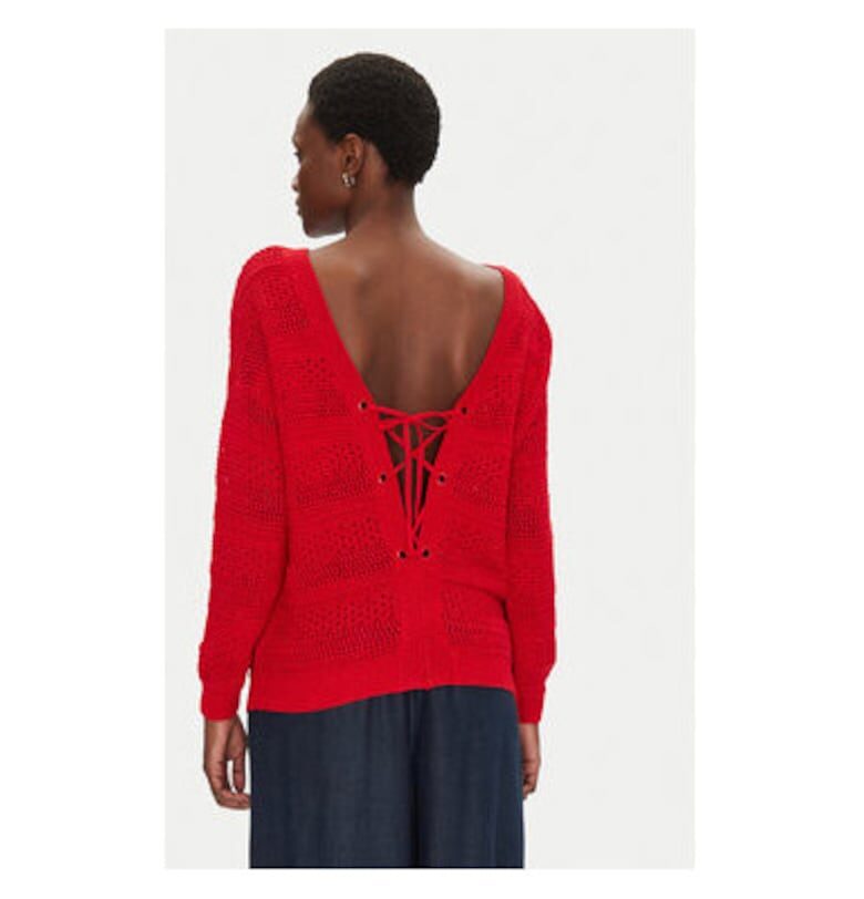 Дамски пуловер  251-MLOVE - Акрил/Памук - Червен - Червен Morgan