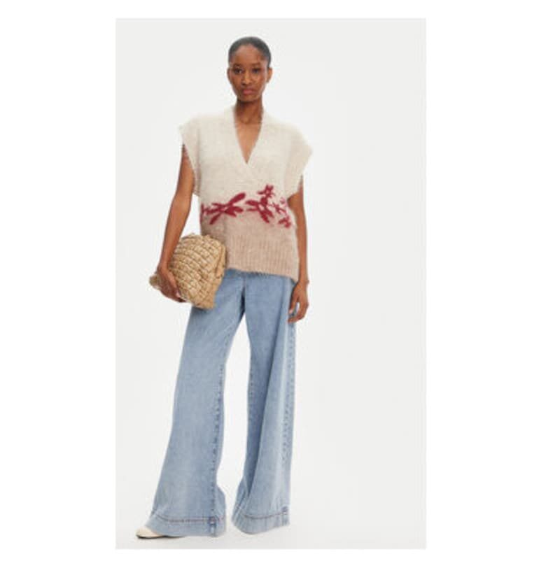 Дамски пуловер  252160125272 - Вълна алпака/Акрил - Бежов - Бежов Munthe