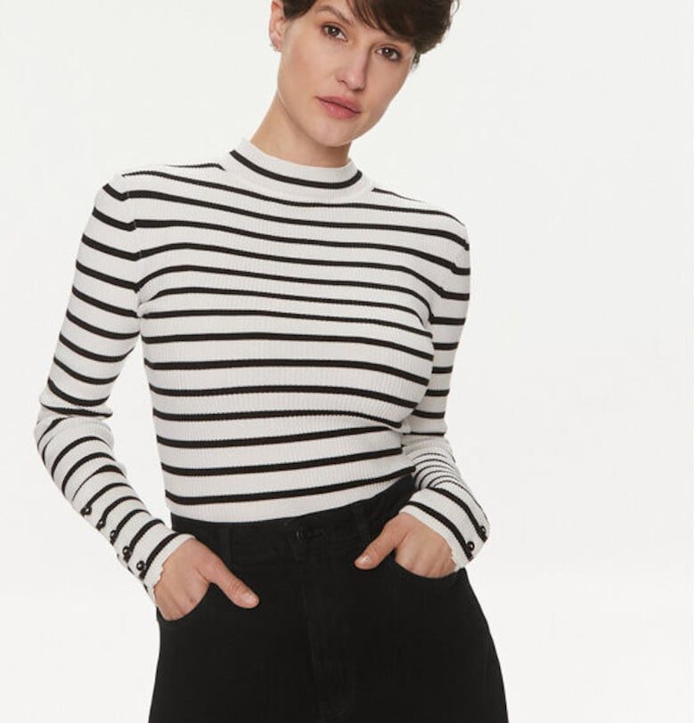 Дамски пуловер -  303917364 - Вискоза/Полиамид - Бял - Бял Morgan