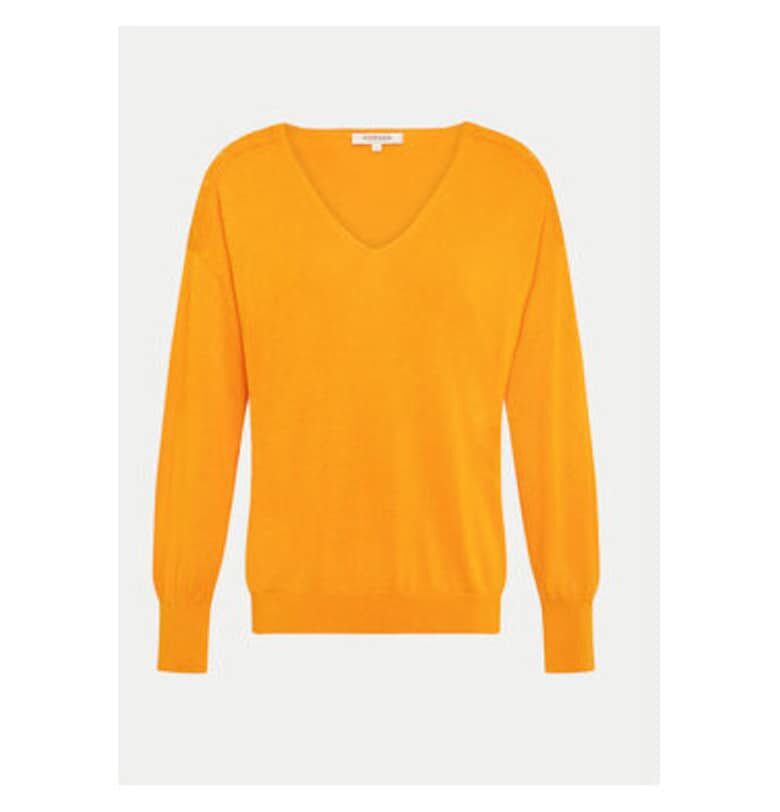 Дамски пуловер -  303918422 - Памук/Вискоза - Оранжев - Оранжев Morgan