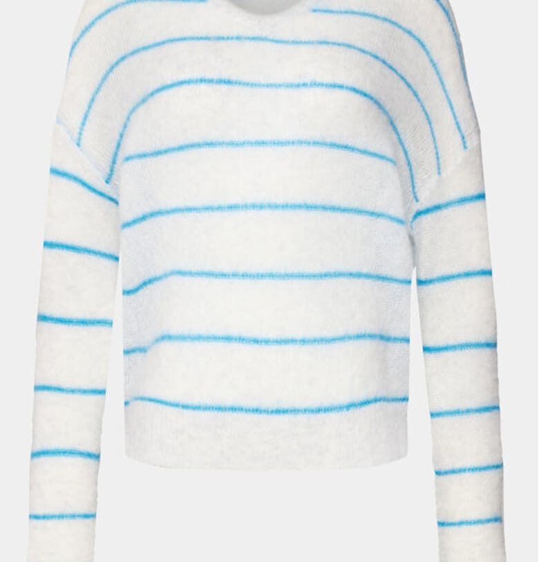 Дамски пуловер -  303927585 - Вълна/Полиамид - Син - Син American Vintage