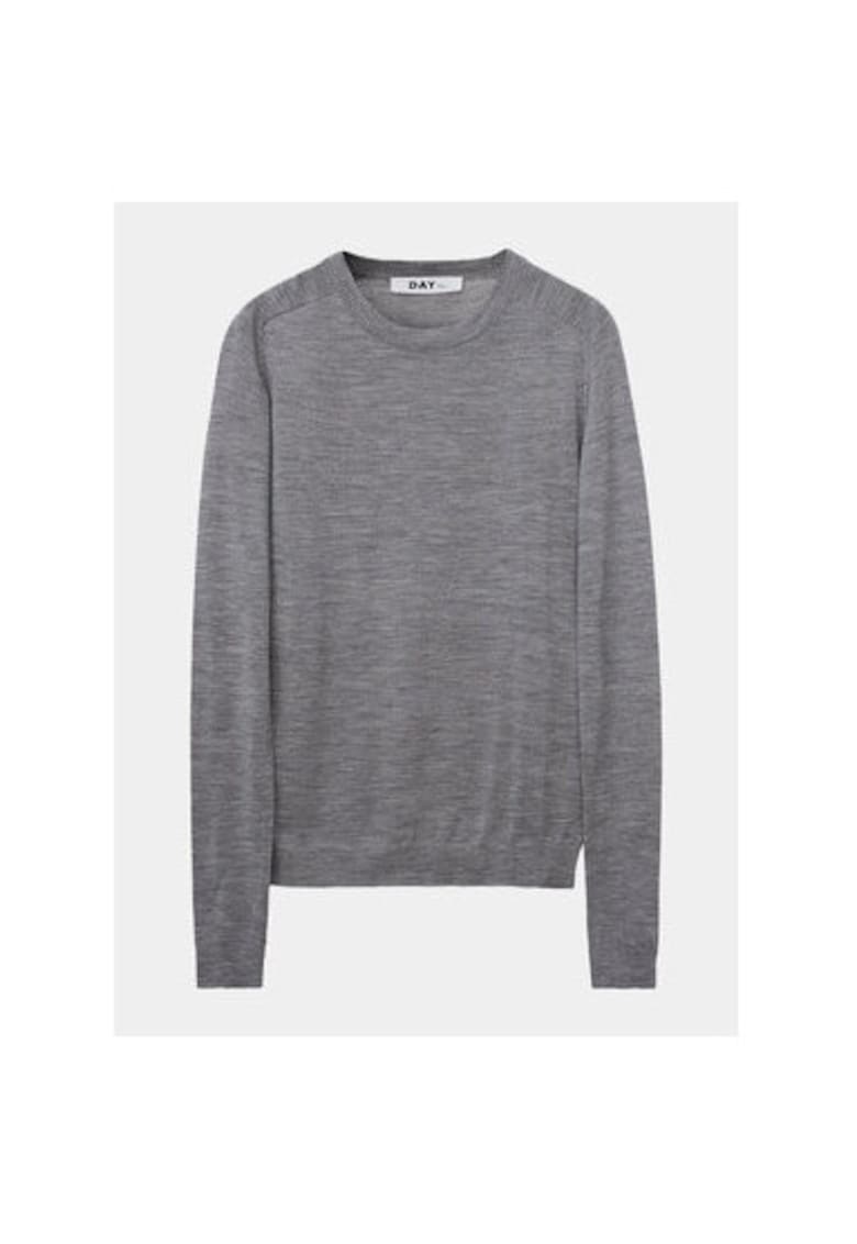 Дамски пуловер - 304007590 - Мериносова вълна - Сив - Сив Day Birger