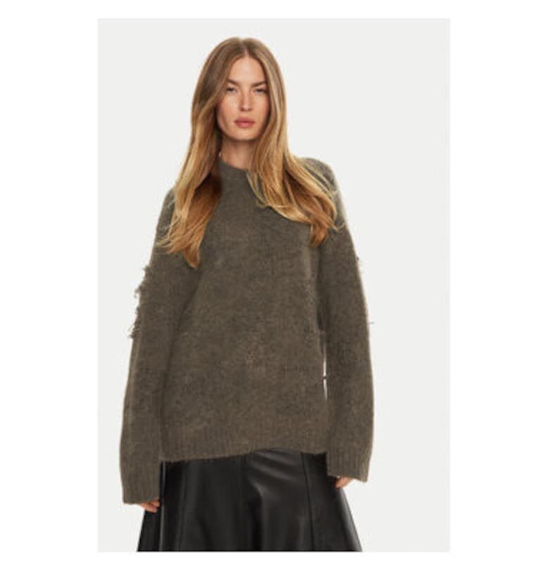 Дамски пуловер -  304135514 - Вълна алпака/Акрил - Кафяв Munthe