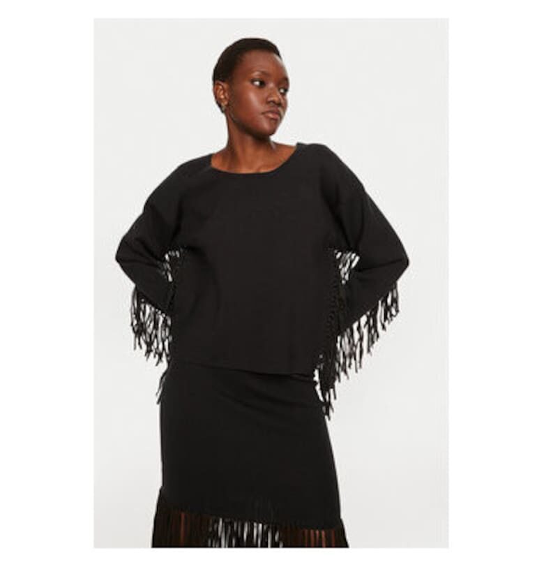 Дамски пуловер -  304135538 - Вискоза/Полиамид - Черен - Черен Munthe