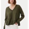 Дамски пуловер -  304144486 - Лен/Полиестер - Зелен - Зелен GAP