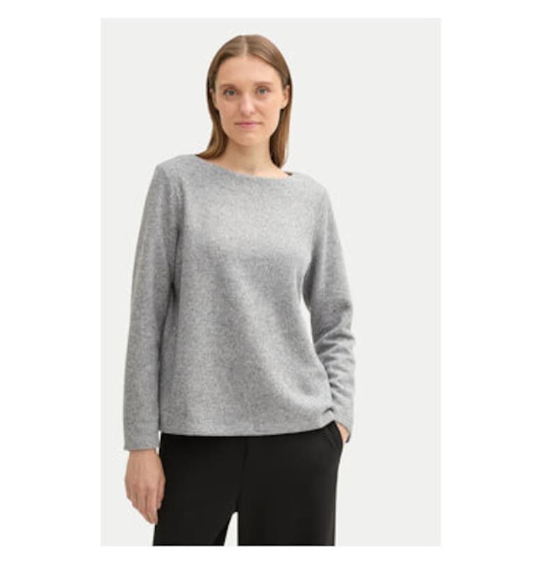 Дамски пуловер -  304194078 - Полиестер/Вискоза - Сив - Сив Tom Tailor