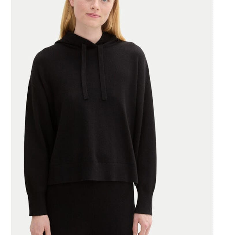 Дамски пуловер -  304194184 - Вискоза/Полиестер - Черен - Черен Tom Tailor Denim