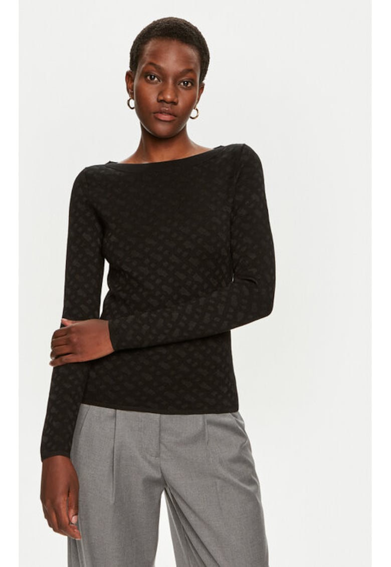 Дамски пуловер - 304313356 - Вискоза/Полиамид - Сив - Сив BOSS