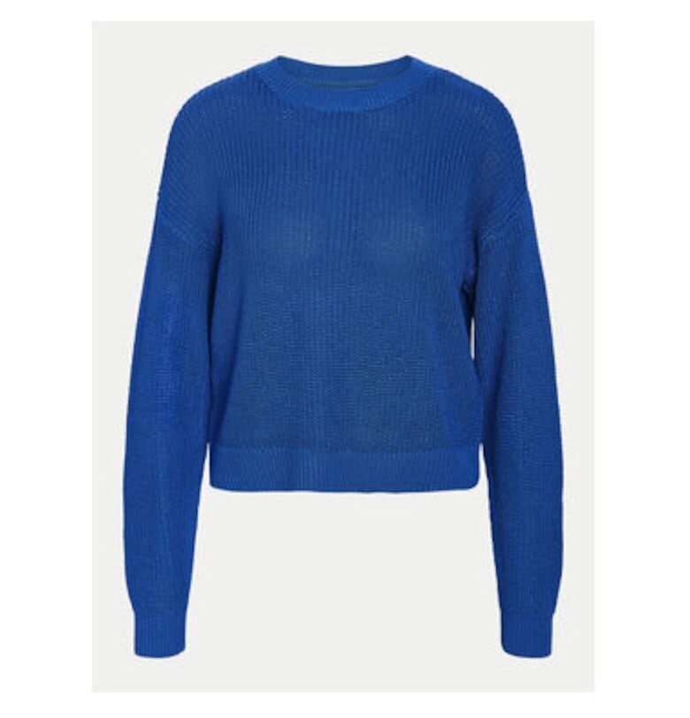 Дамски пуловер -  304517150 - Памук/Акрил - Син - Син Noisy May