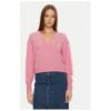 Дамски пуловер -  304610806 - Вълна/Полиамид - Розов - Розово American Vintage