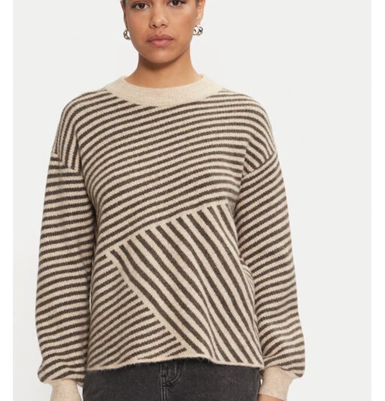 Дамски пуловер -  304751967 - Акрил/Найлон/Вълна - Бежов kaffe