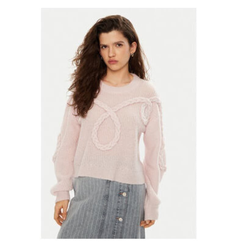 Дамски пуловер -  304891298 - Вълна/Полиамид/Алпака - Розов Munthe