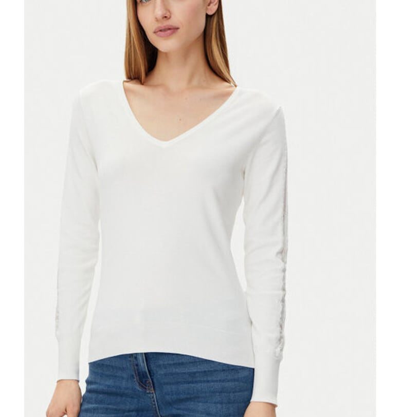 Дамски пуловер -  305314192 - Вискоза/Полиамид - Бял Morgan