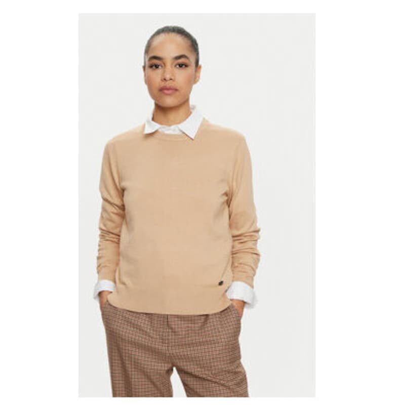 Дамски пуловер - US Polo Assn. - 304793165 - Вискоза/Найлон - Бежов - Бежов US Polo Assn