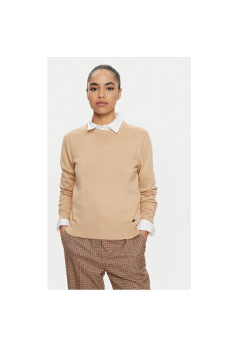 Дамски пуловер - US Polo Assn. - 304793165 - Вискоза/Найлон - Бежов - Бежов US Polo Assn