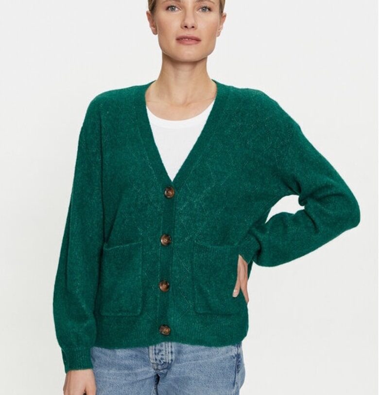 Дамски пуловер - Крем - 699515 - Зелен - Акрил - Зелен Cream