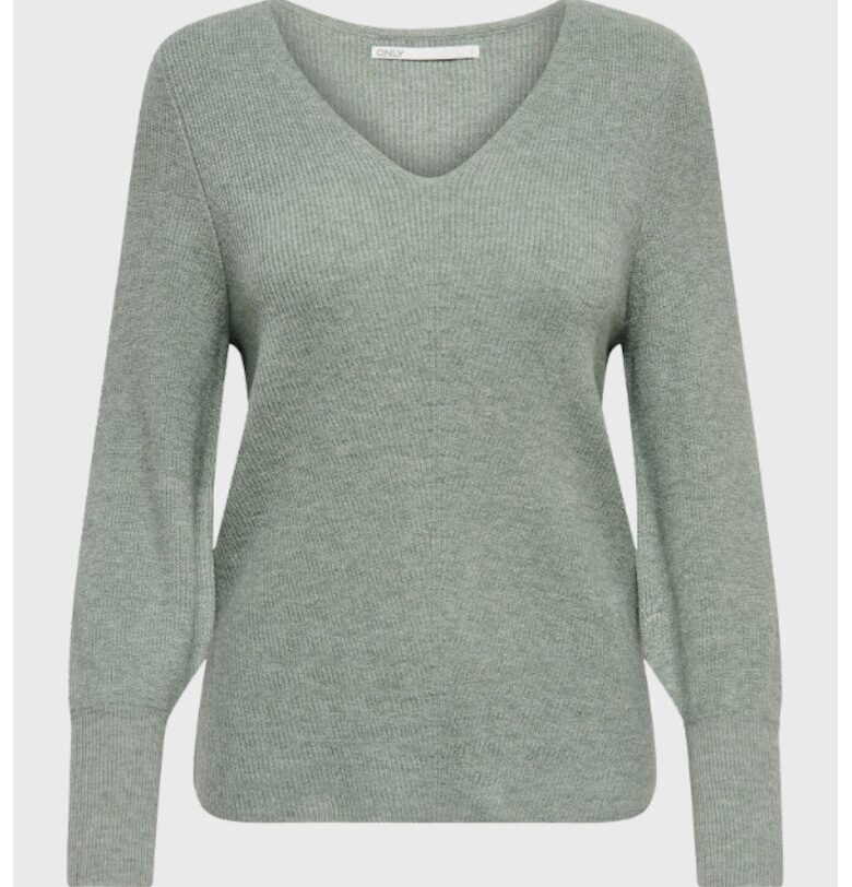 Дамски пуловер - САМО - 300331996 - Вискоза - Зелен Only