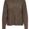Дамски пуловер - САМО - 302619009 - Акрил - Кафяв Only