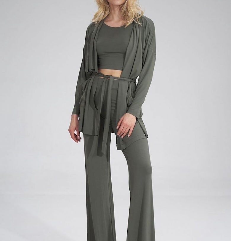 Дамски пуловер  зелен - вискоза Figl