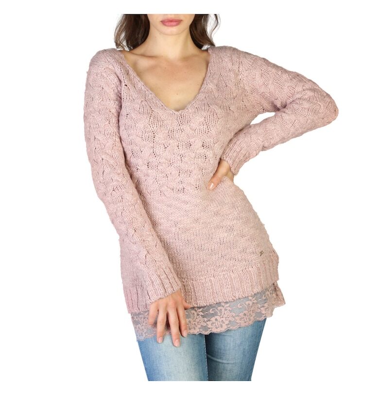 Дамски пуловер  модел M023_LE00 - Розово Yes zee