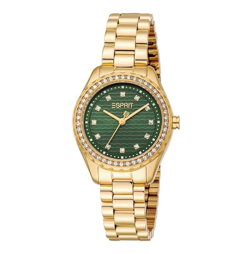 Дамски ръчен часовник  30 мм - стомана - златист цвят Esprit