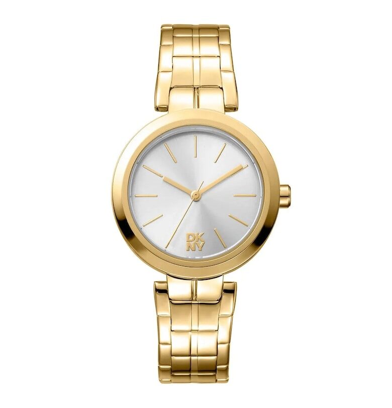 Дамски ръчен часовник  модел DK1L045M0055 - 32 мм - стомана - златист - кварцов механизъм - водоустойчив 5 ATM DKNY