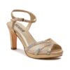Дамски сандали -  016196 - Текстил - Златни Menbur