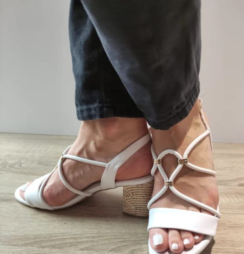 Дамски сандали  28311-44 - Елегантни - Бели Marco Tozzi