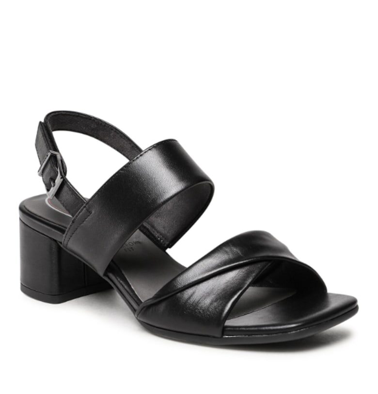 Дамски сандали -  301907558 - Черни - Естествена кожа - Tamaris