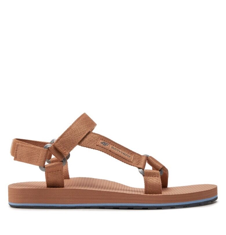 Дамски сандали  303387426 - Текстил - Бежов 4F