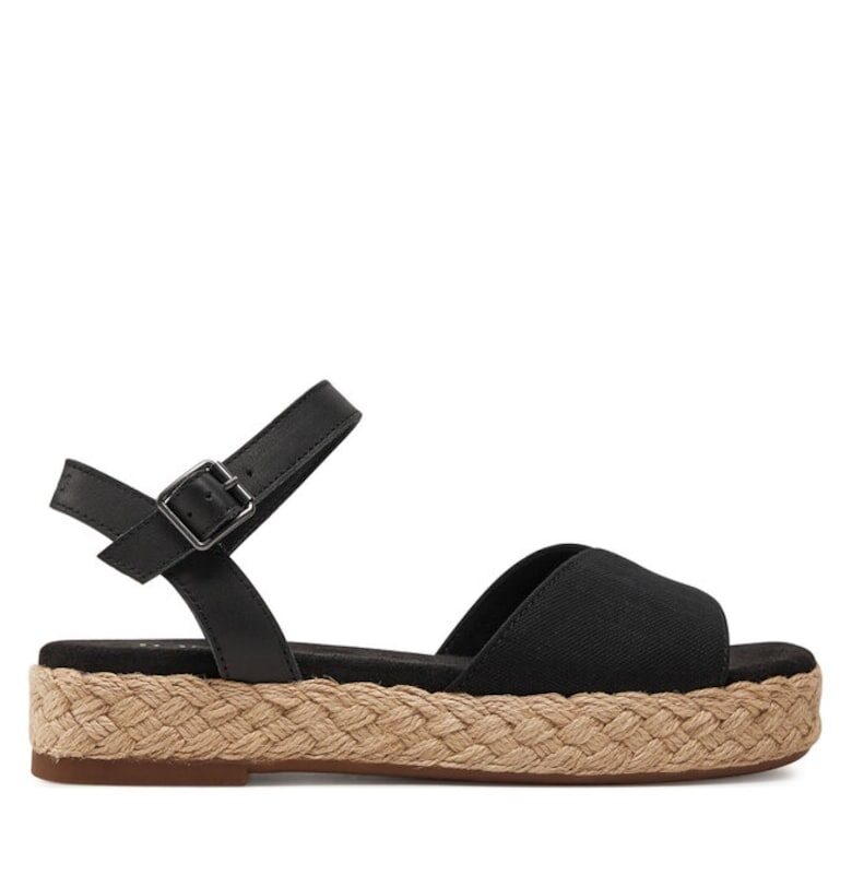 Дамски сандали  303521059 - Естествена кожа/текстил - Черни TOMS