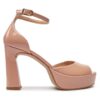 Дамски сандали 303554590 - Естествена кожа - Розов Unisa