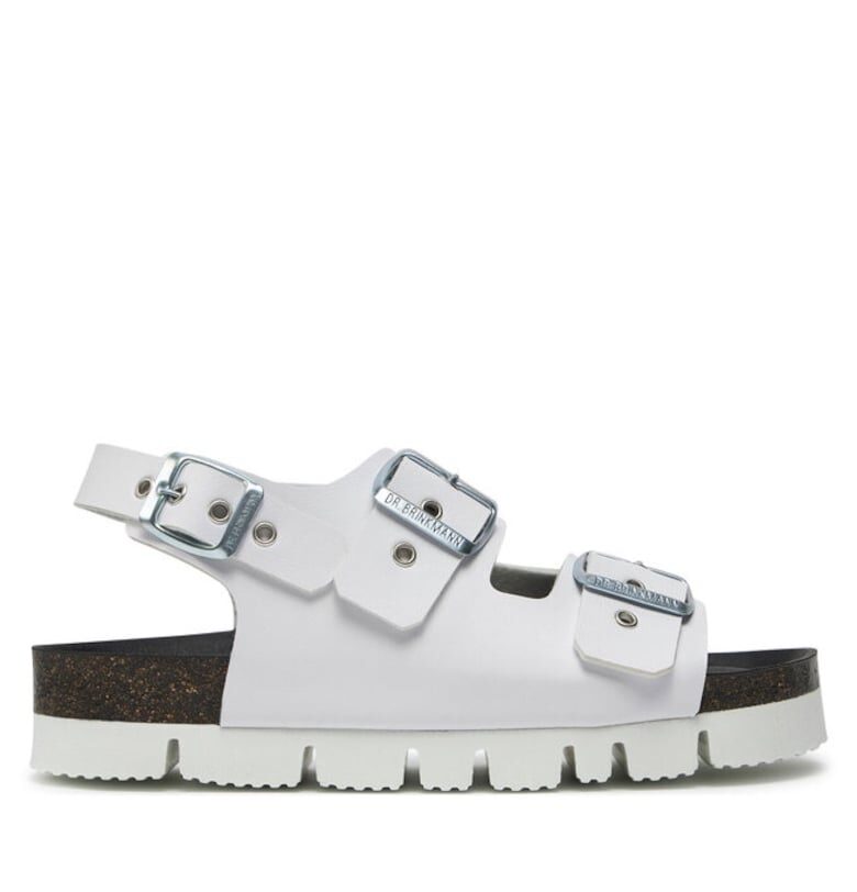 Дамски сандали Brinkmann - 303787875 - Екокожа - Бели DrBrinkmann