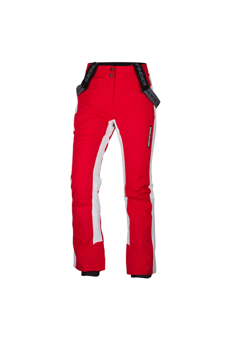 Дамски софтшел панталон за ски 3L 5K/5K June - Бял | Червен NORTHFINDER