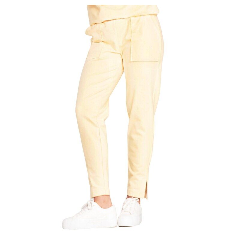 Дамски спортен панталон M1035 -  Памук - Жълт Figl